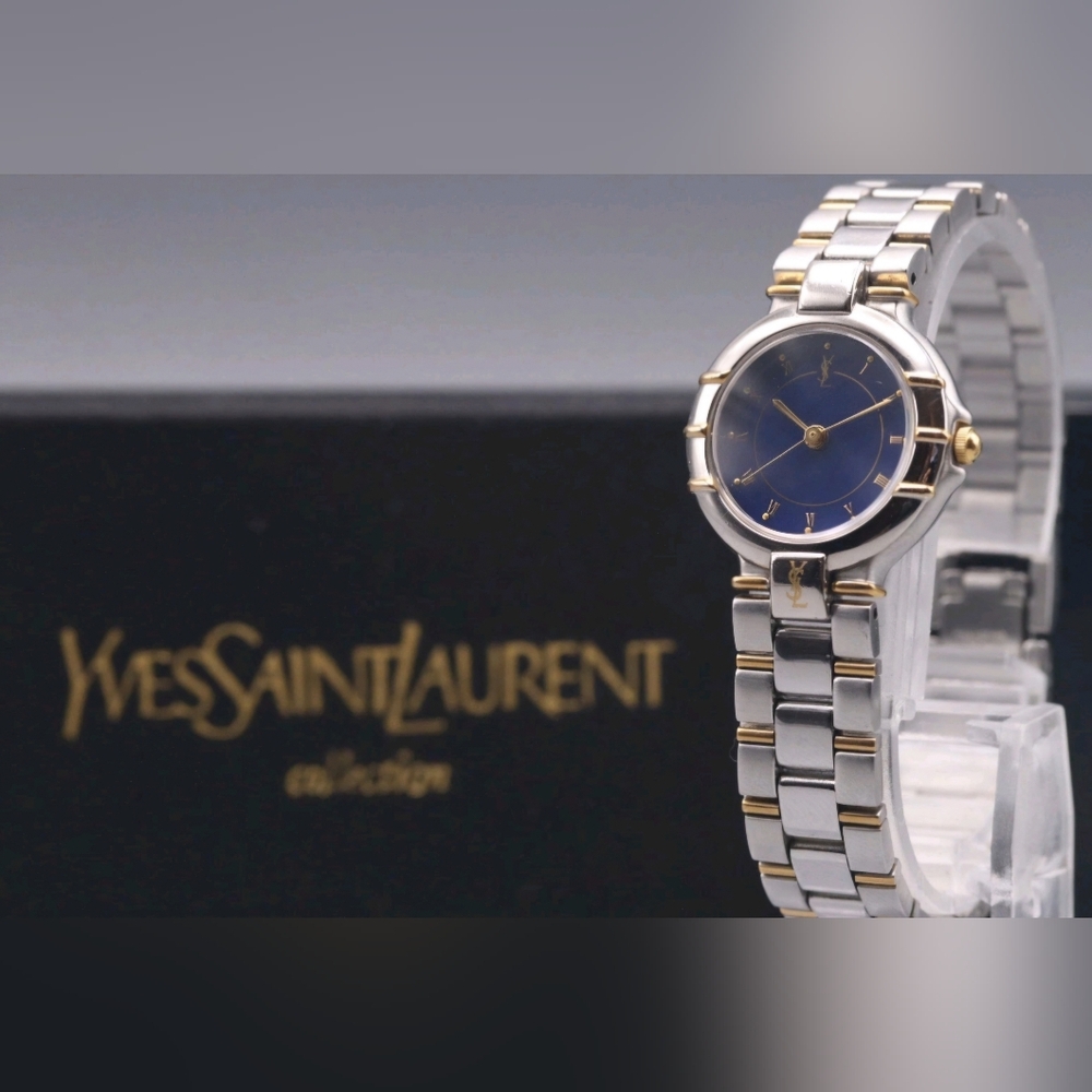 Yves Saint Laurent Silver and Gold Watch